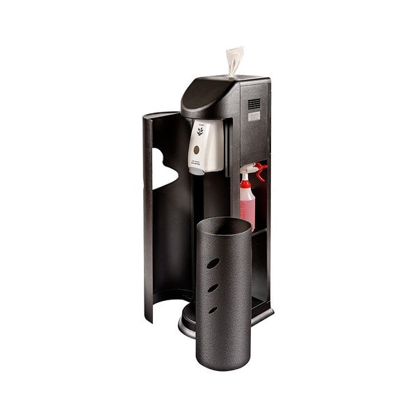 Zogics The Cleaning Station Wipes Dispenser and Hand Sanitizing Station, Black, Foam Hand Sanitizer Dispenser TCS-B-9325 - main